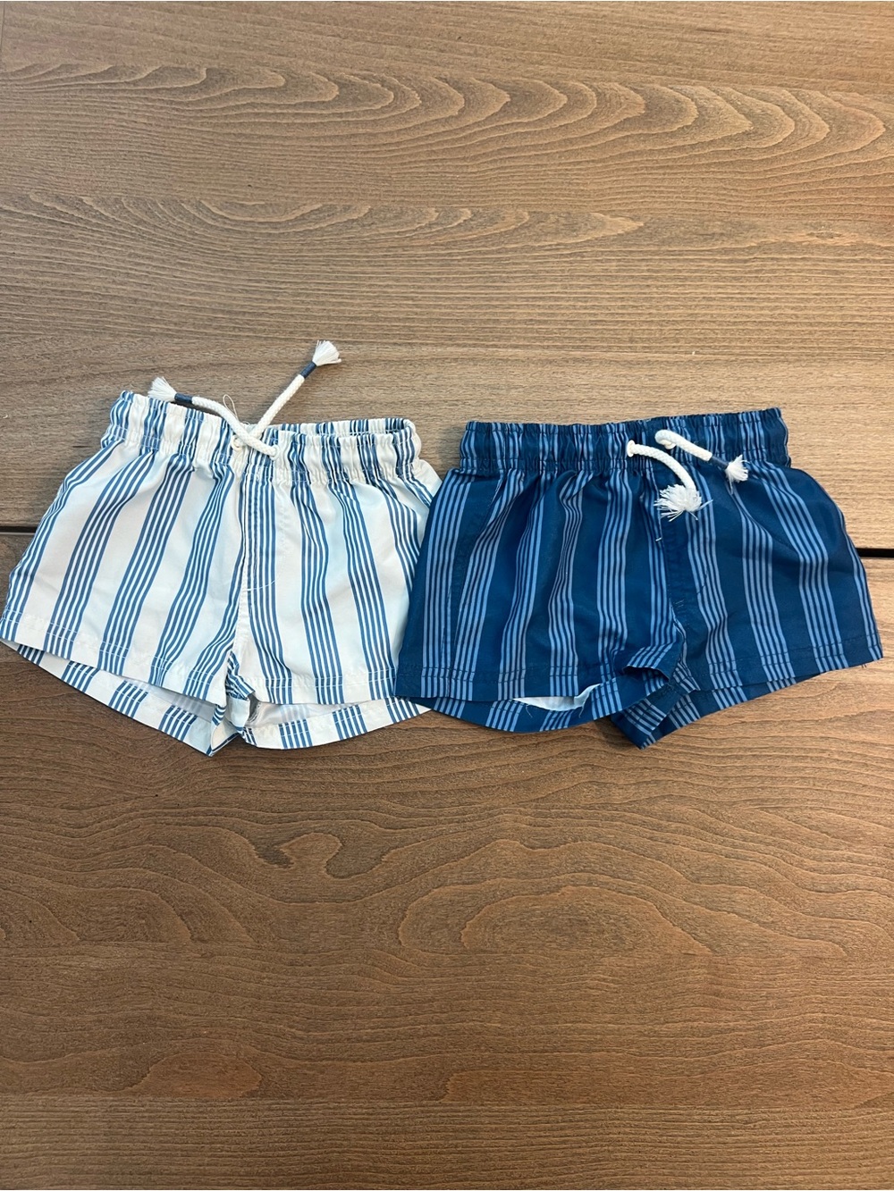 Zara Blue Stripe Kids Shorts Set - Light Blue & Navy